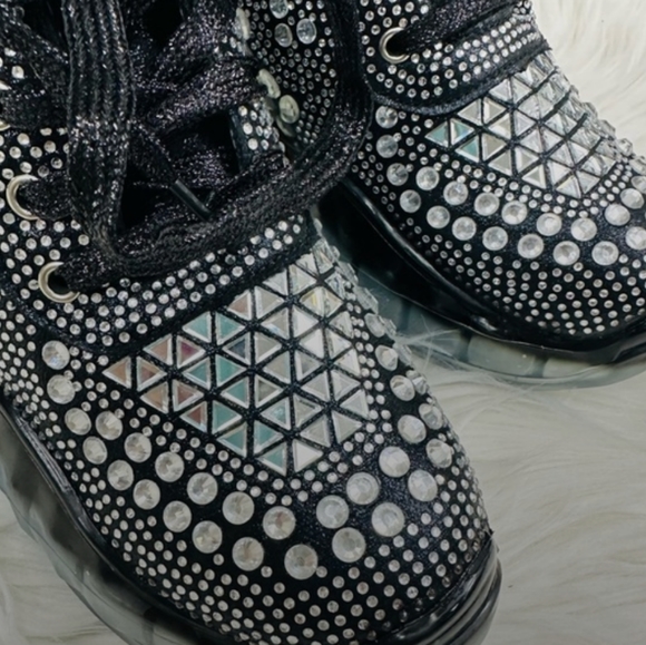 Anthony Wang Chunky Black Gem Sneakers - Picture 5 of 5